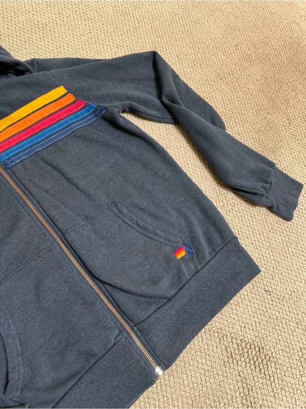 Worn Once-Aviator Nation 5 Stripe Hoody - Picture 6 of 7